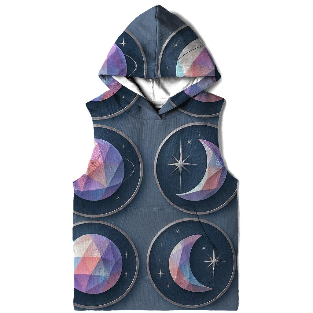 Prismatic Lunar Phase Badge Set premium hoodies