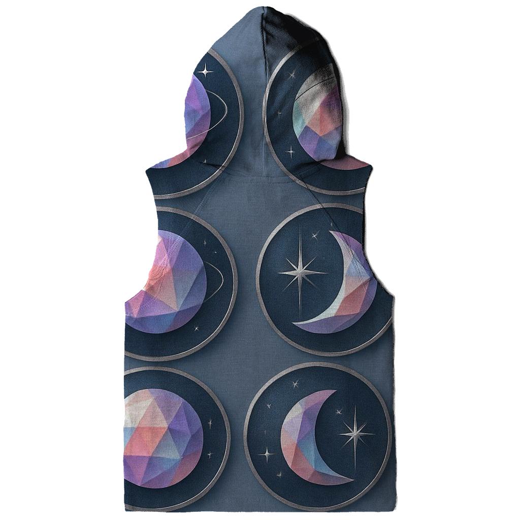 Prismatic Lunar Phase Badge Set premium hoodies