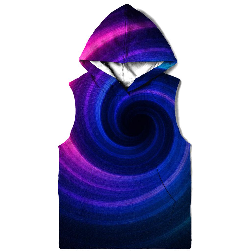 Neon Gravity Well Spiral lightweight hoodies