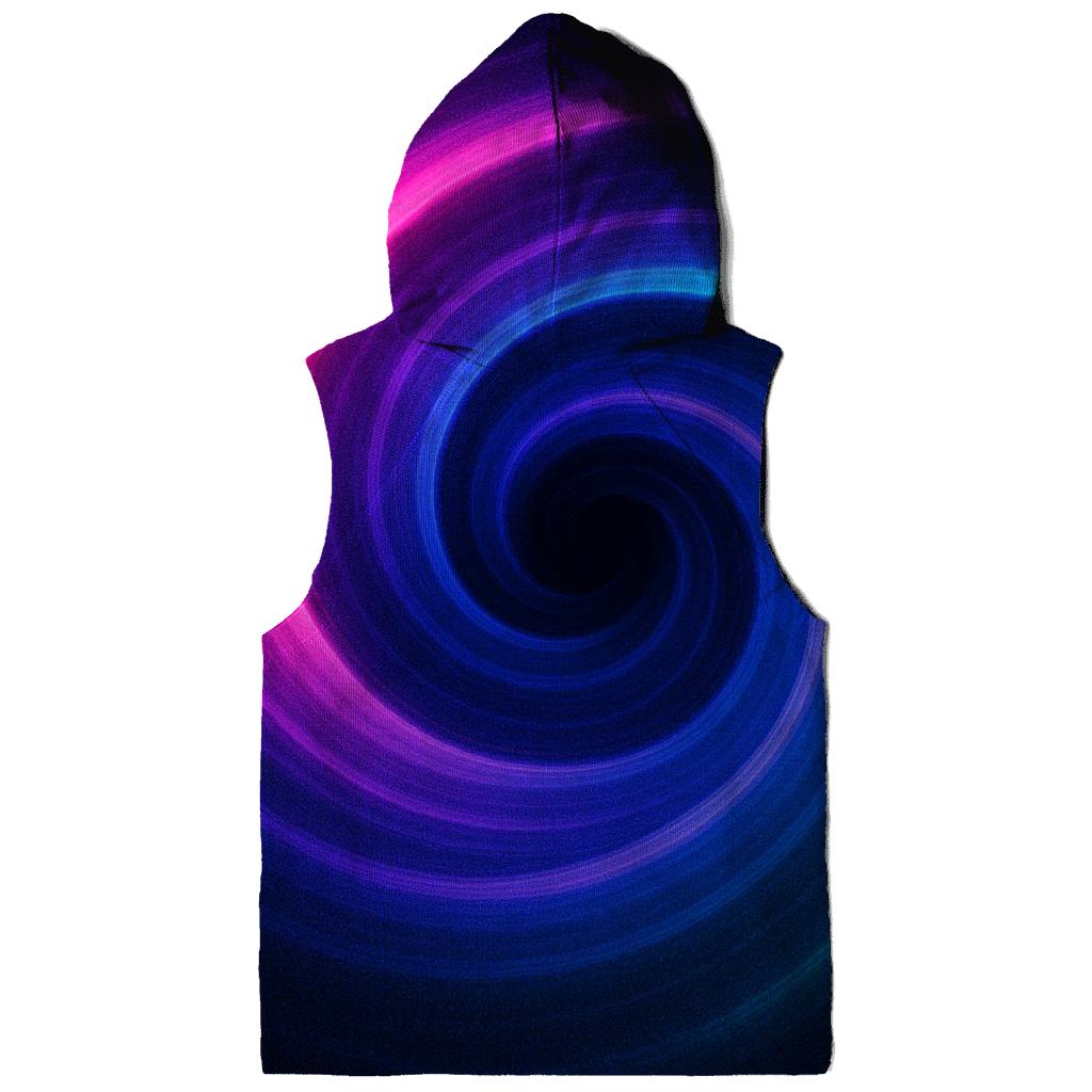 Neon Gravity Well Spiral lightweight hoodies
