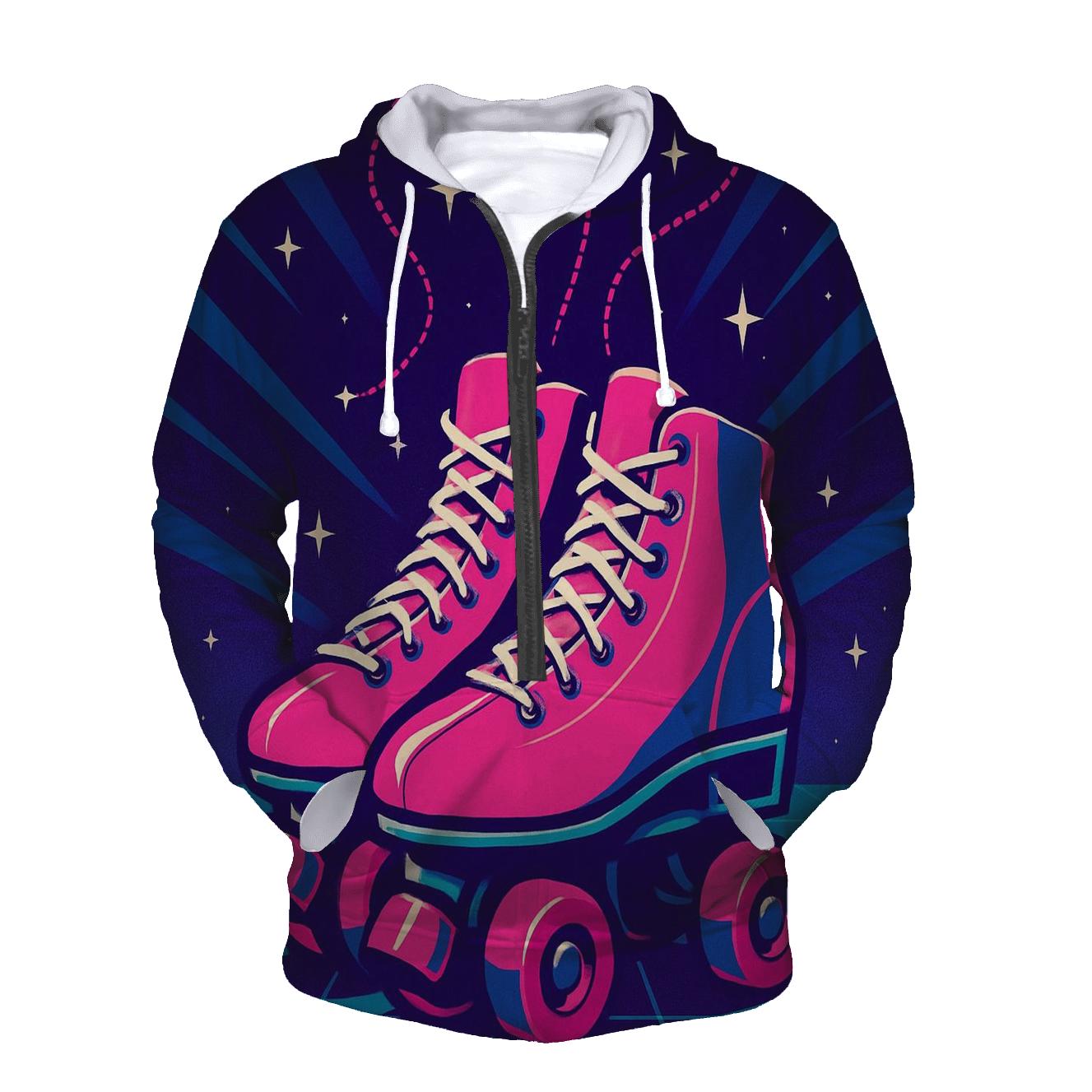 Neon Roller Rink Constellation designer hoodies