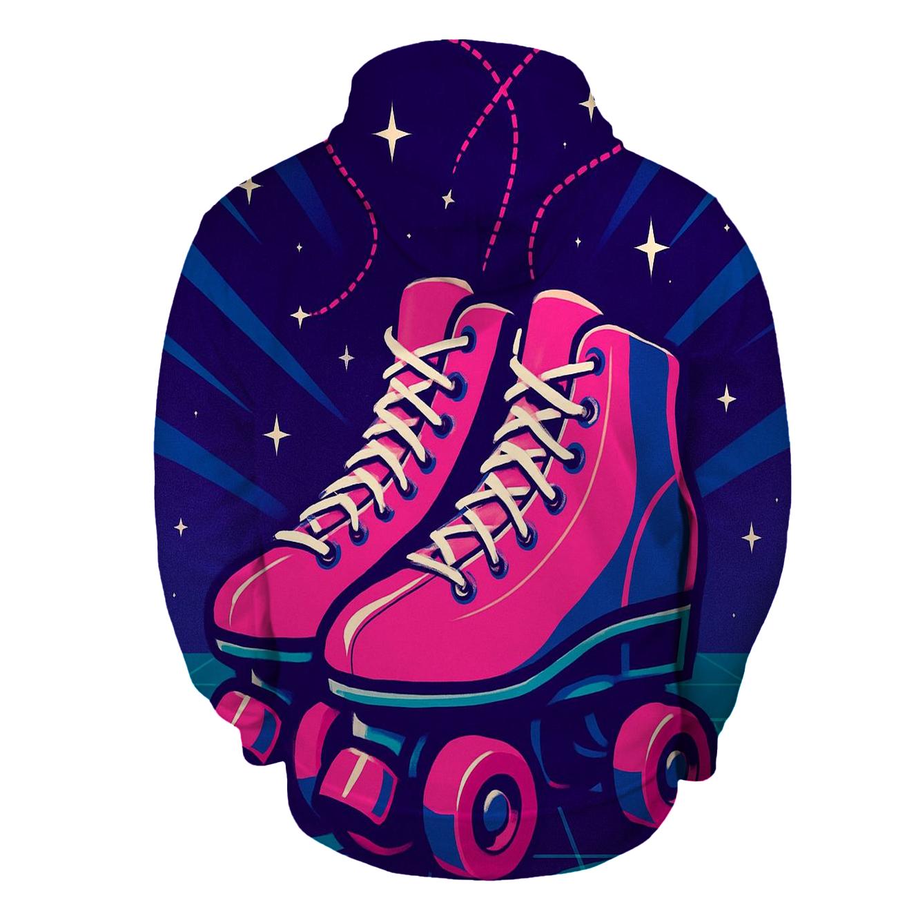 Neon Roller Rink Constellation designer hoodies
