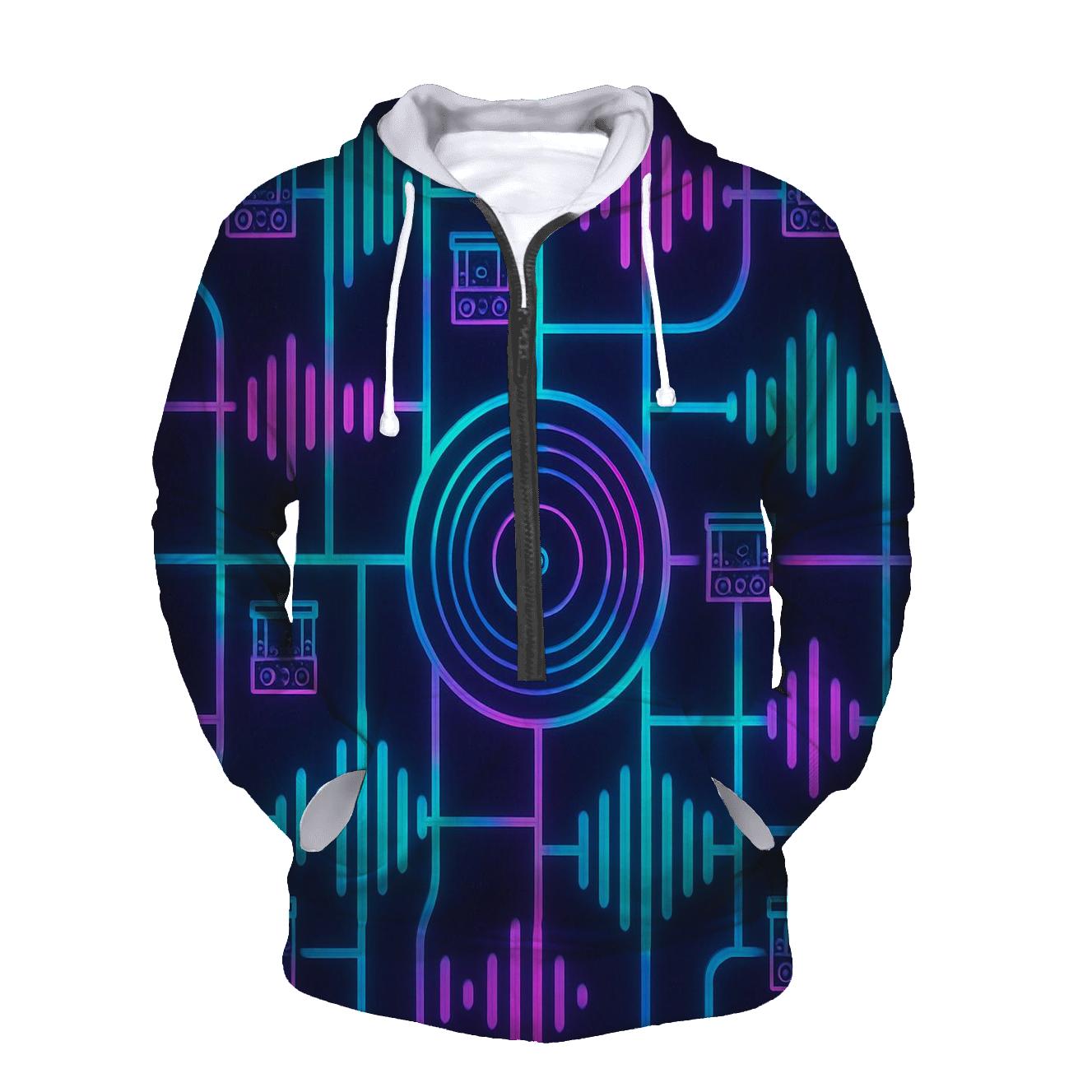 Neon City Beat Map graphic hoodies