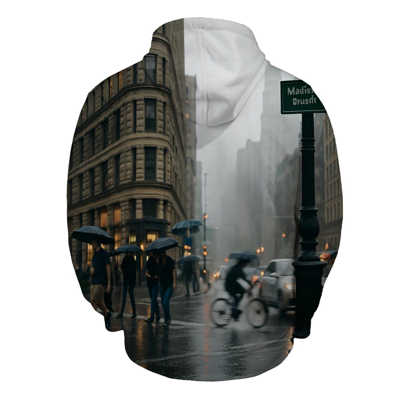 Flatiron District Rain Gloss With Midtown In The Distance custom hoodies