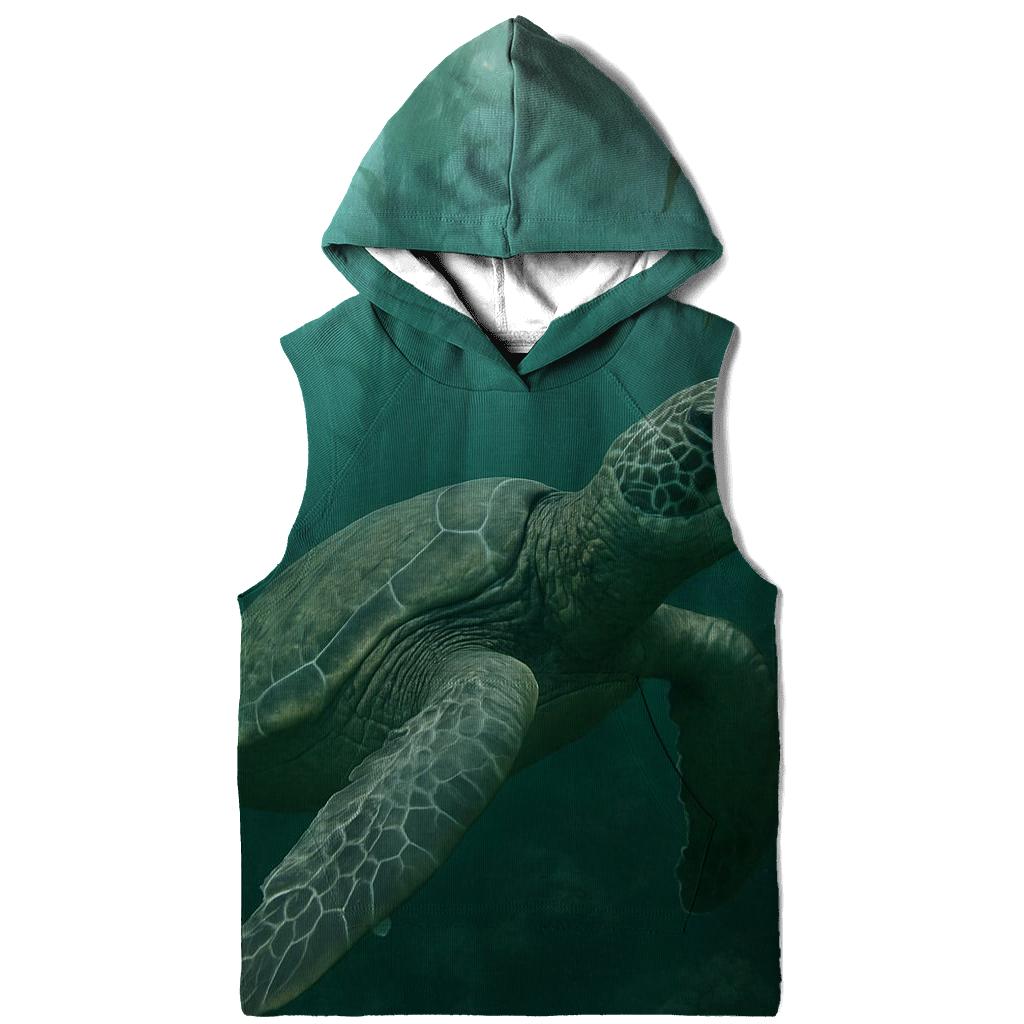 Kelp Forest Glide — Green Sea Turtle custom hoodies