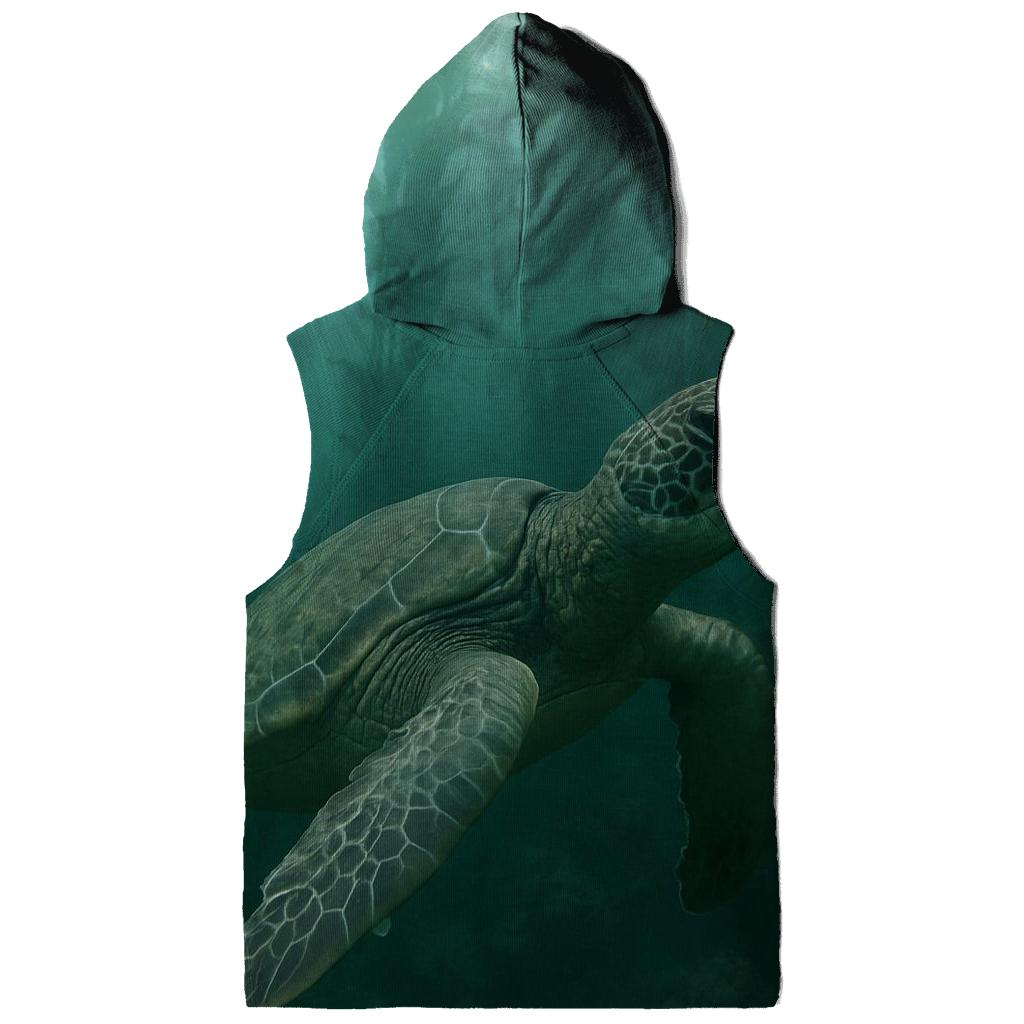 Kelp Forest Glide — Green Sea Turtle custom hoodies