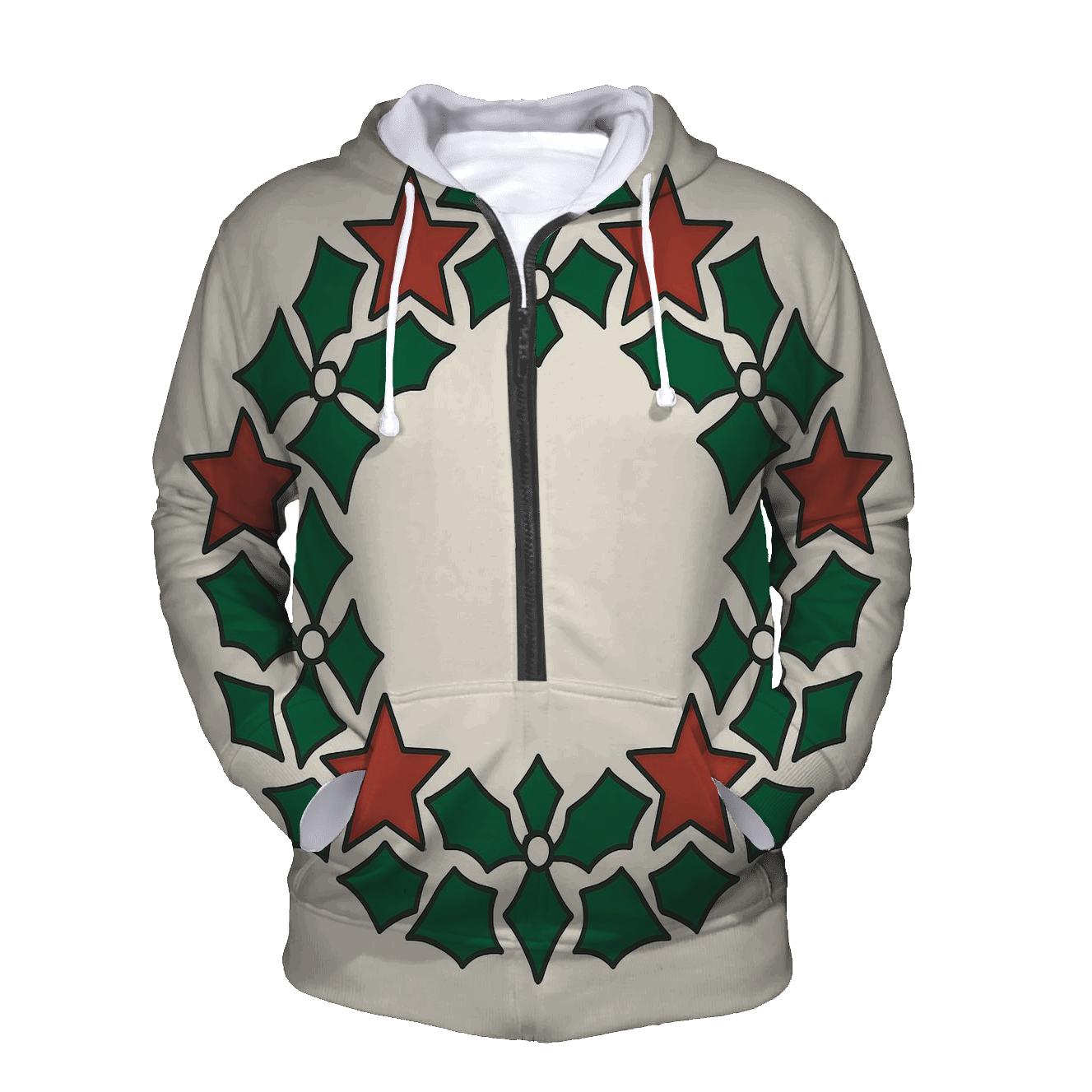 Holly Star Lattice Wreath designer hoodies