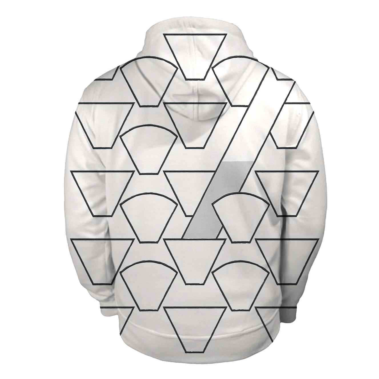 Filter Fold Geometry zip-up hoodies