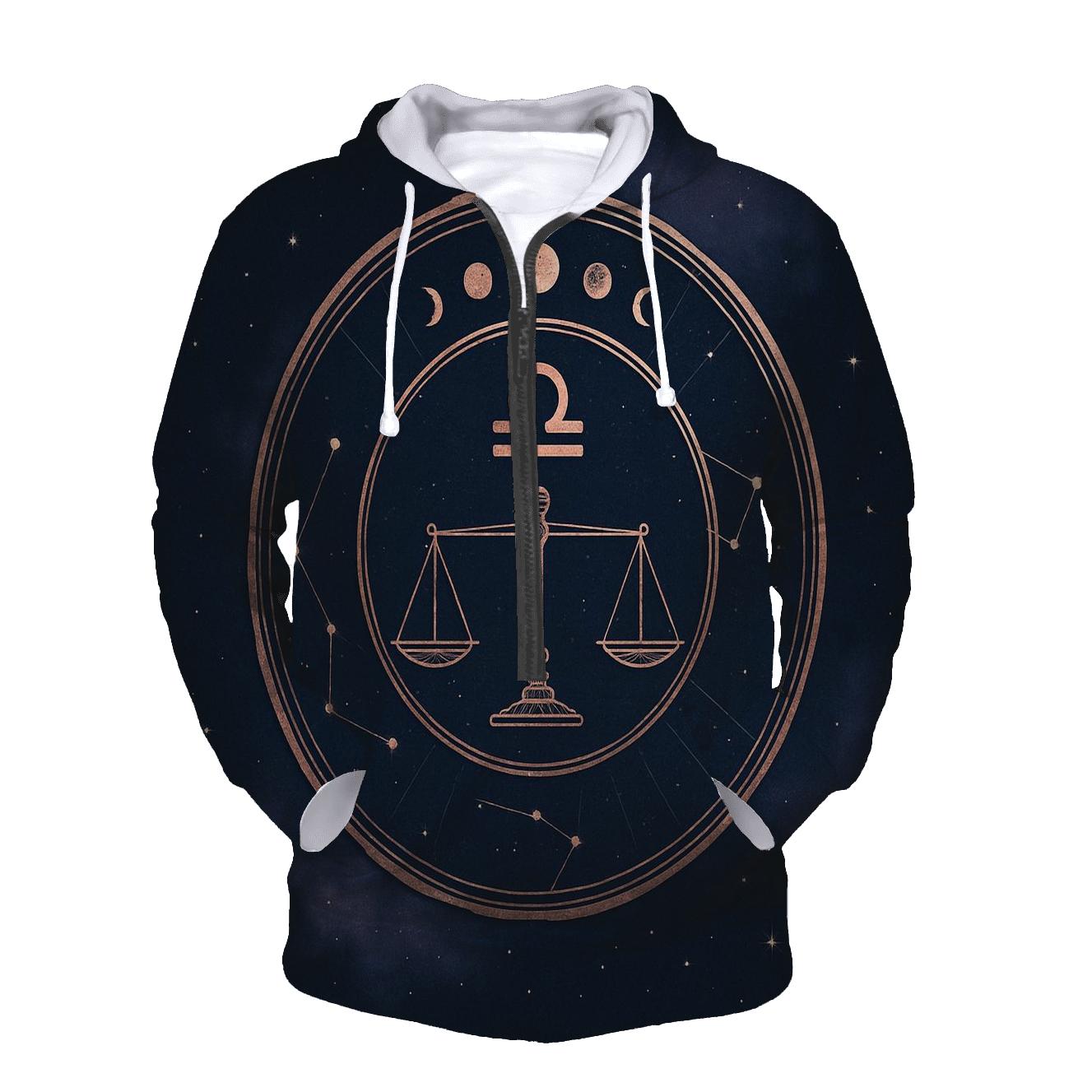 Libra Equinox Balance Constellation Seal premium hoodies