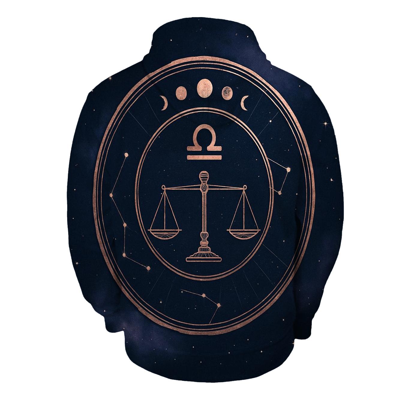 Libra Equinox Balance Constellation Seal premium hoodies