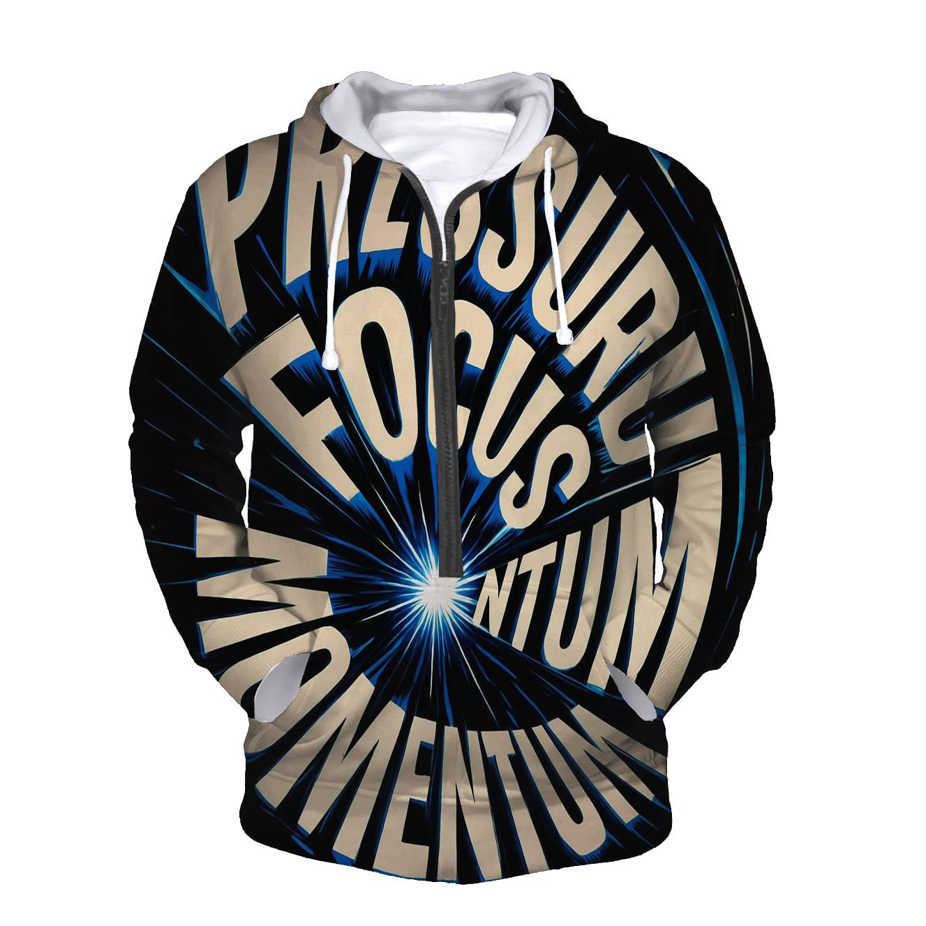 Gravity Well Typography Vortex hoodies fashion
