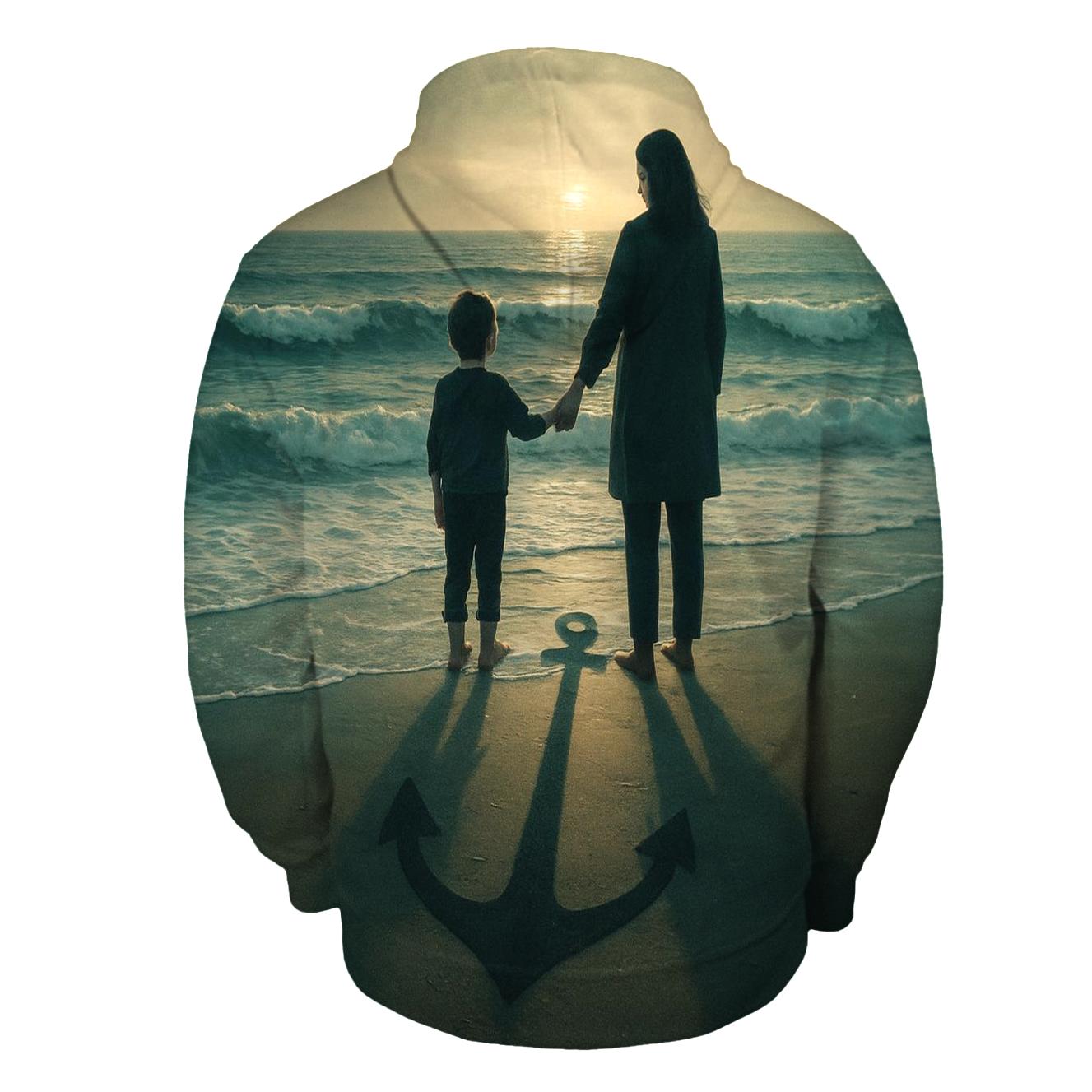 The Quiet Anchor Her Love Holding You Through Every Tide printed hoodies