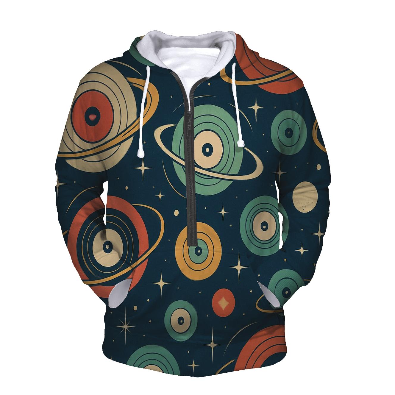 Vinyl Orbit Record Rings heavyweight hoodies