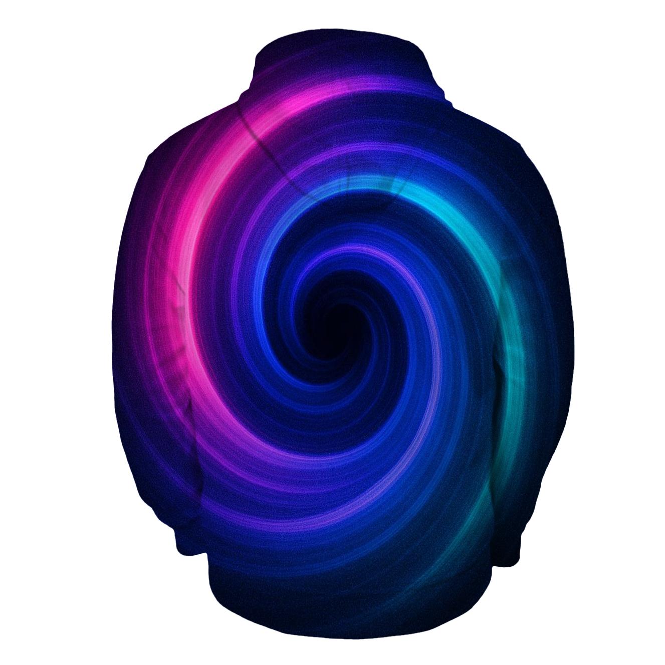 Neon Gravity Well Spiral premium hoodies