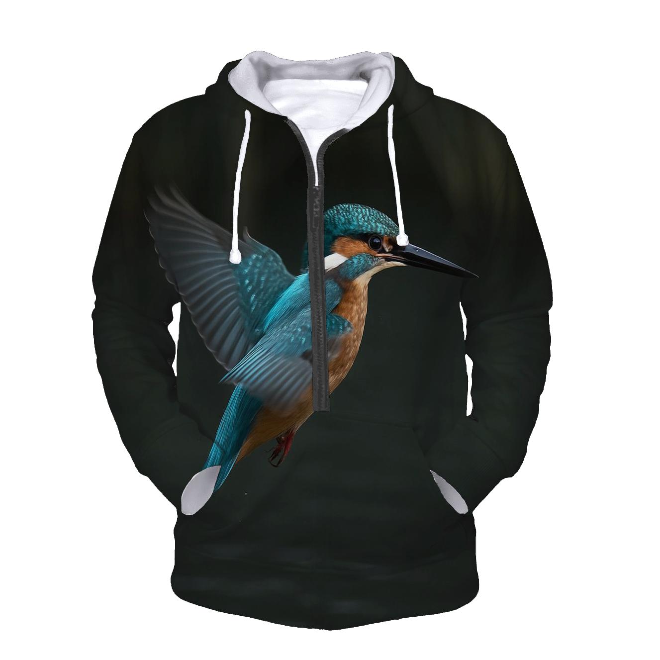 Cobalt Wingbeat — Common Kingfisher custom hoodies