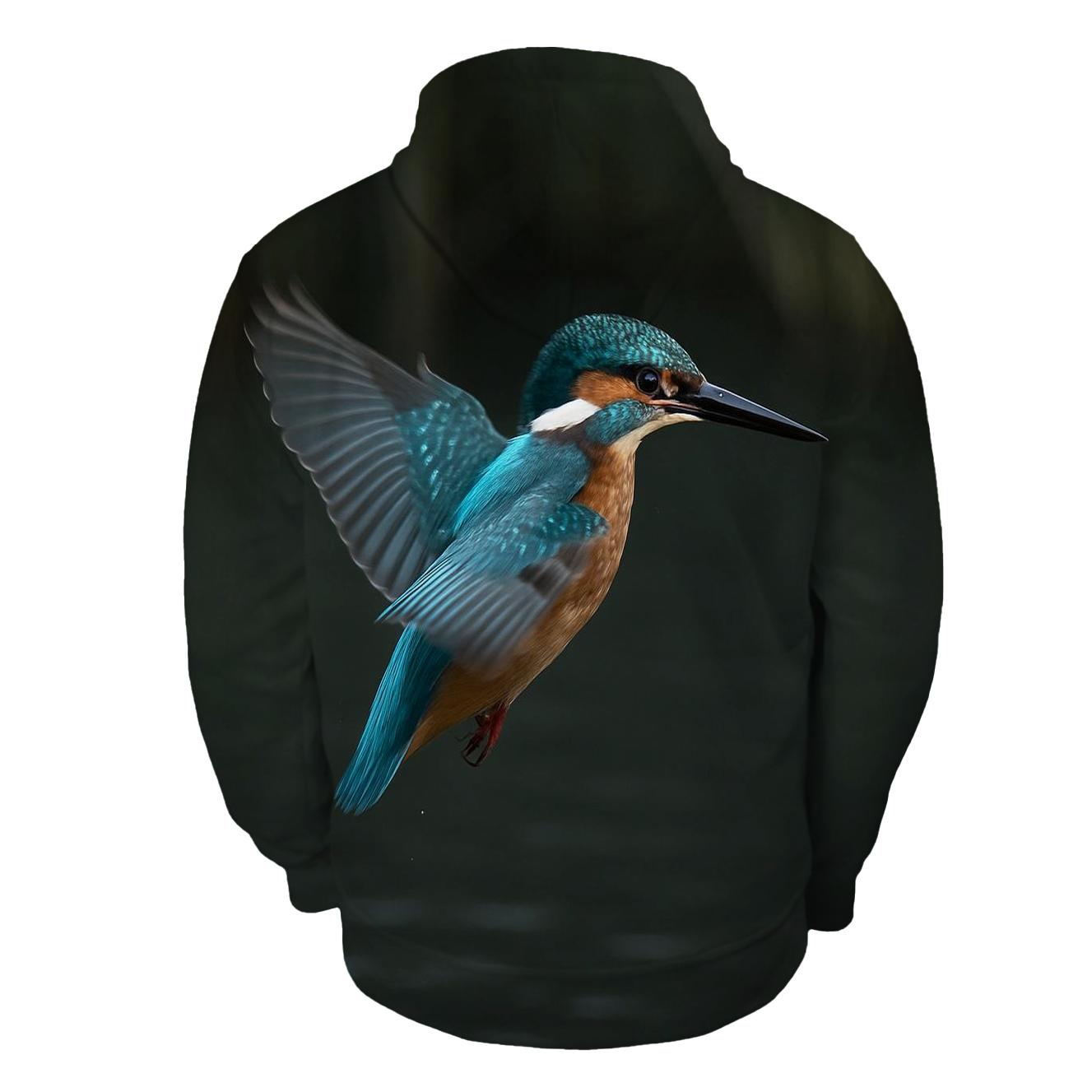 Cobalt Wingbeat — Common Kingfisher custom hoodies