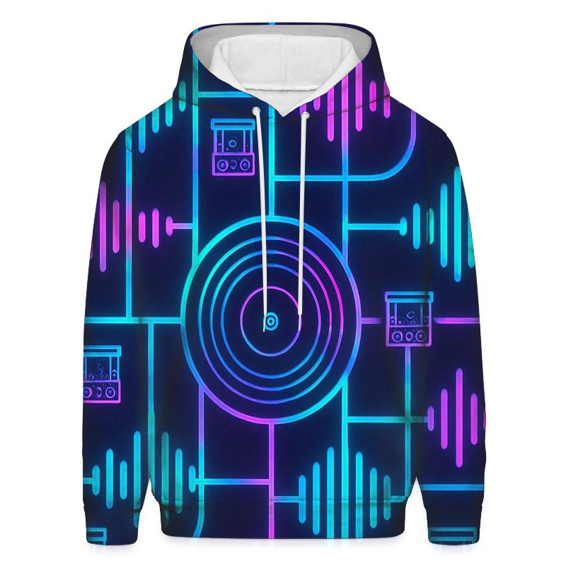 Neon City Beat Map hoodie designs