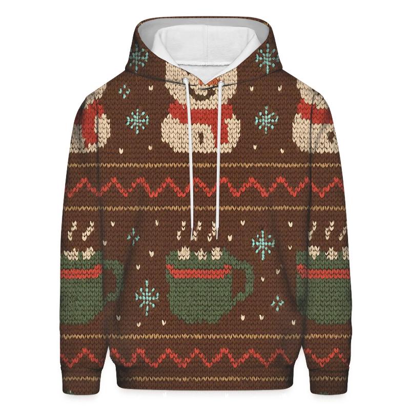 Snowman Cocoa Mug Bandwork Design hoodie styles