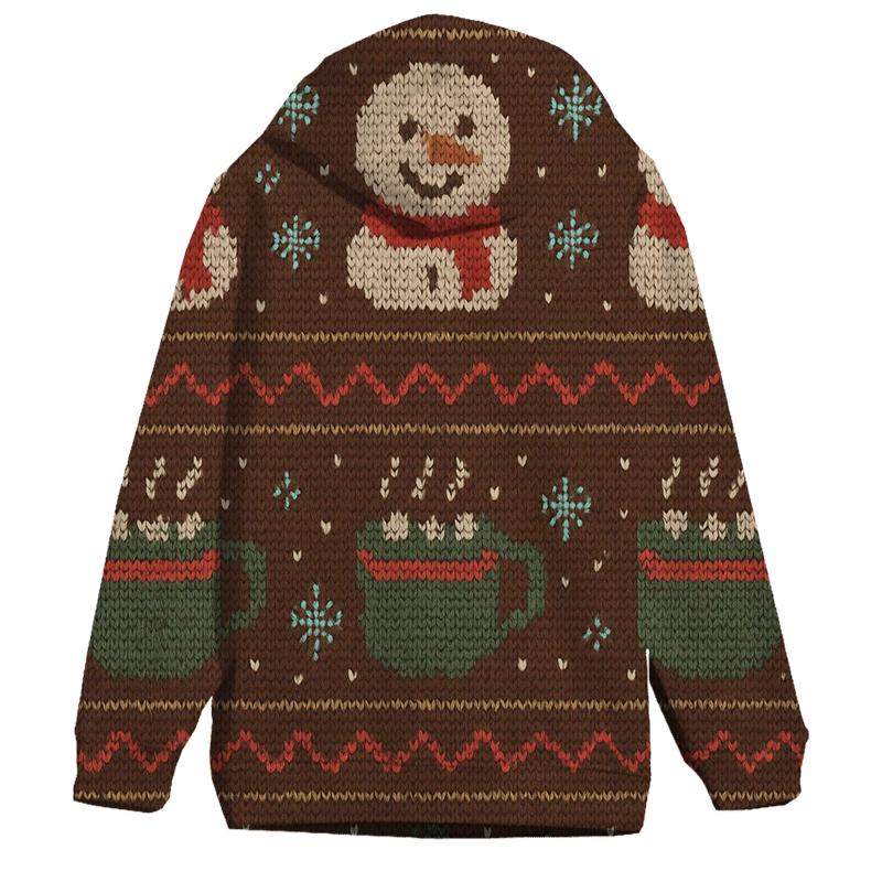 Snowman Cocoa Mug Bandwork Design hoodie styles