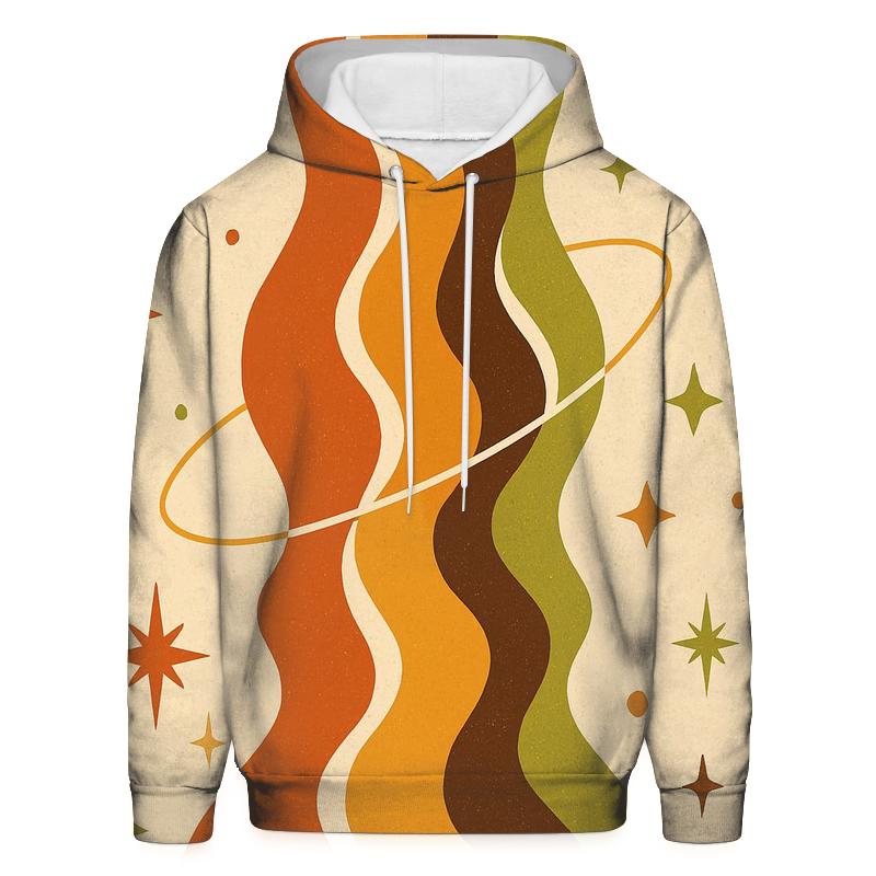Cosmic Lava Lamp Waves embroidered hoodies