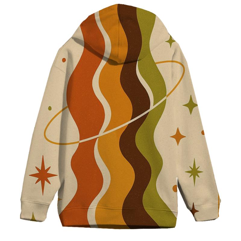Cosmic Lava Lamp Waves embroidered hoodies