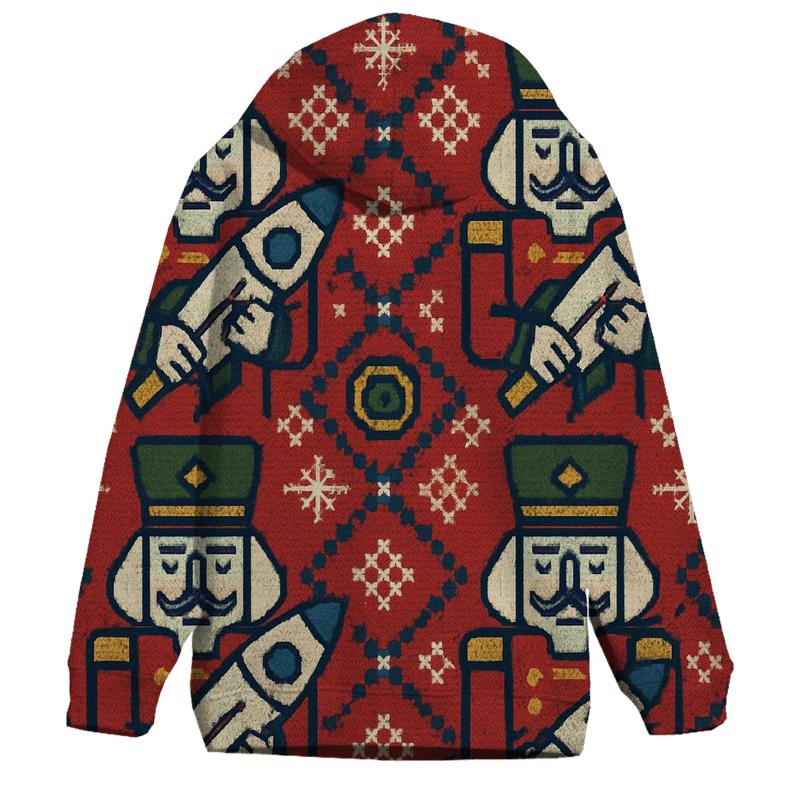 Nutcracker Rocket Parade Grid Design heavyweight hoodies