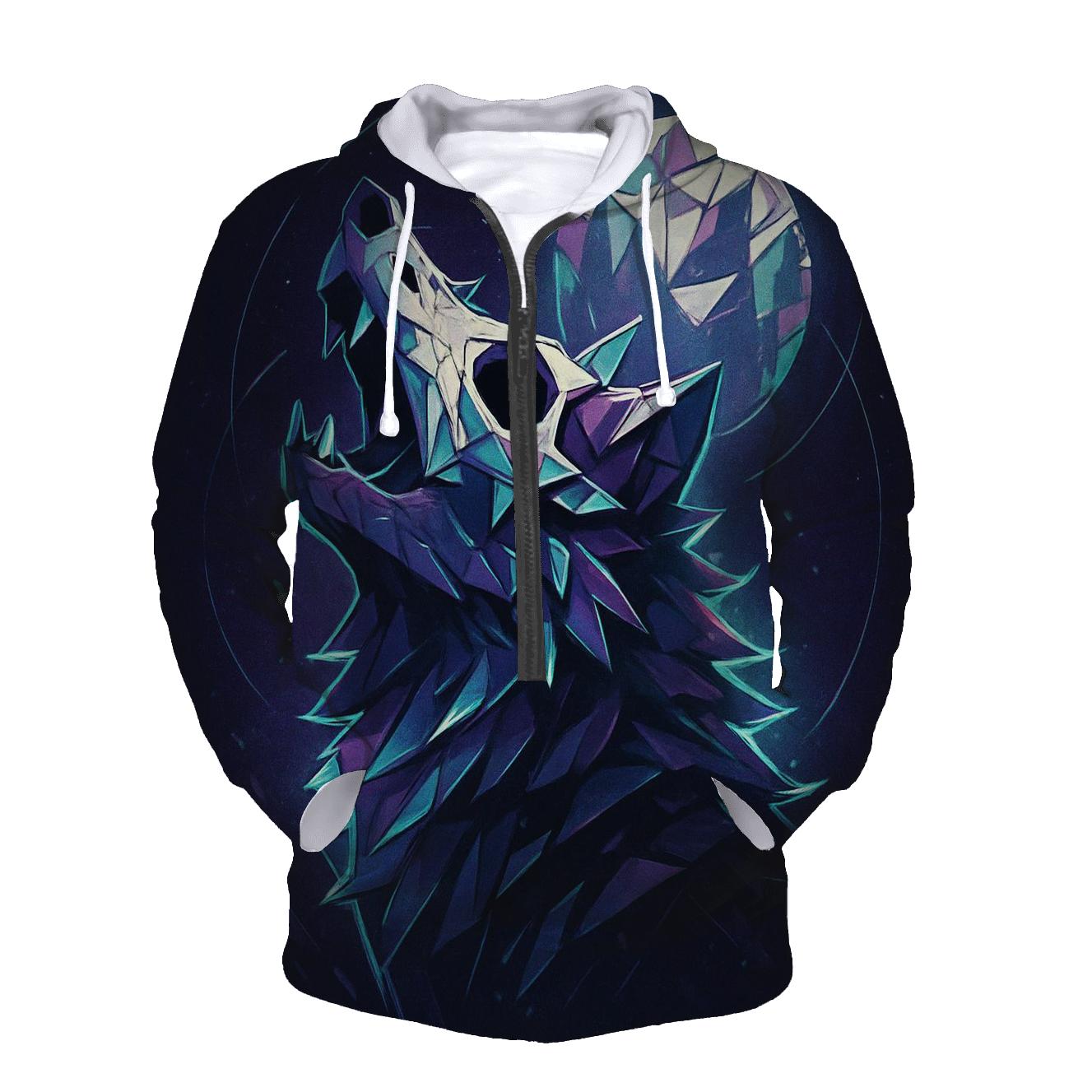 Prismatic Bone Mask Howler hoodies fashion