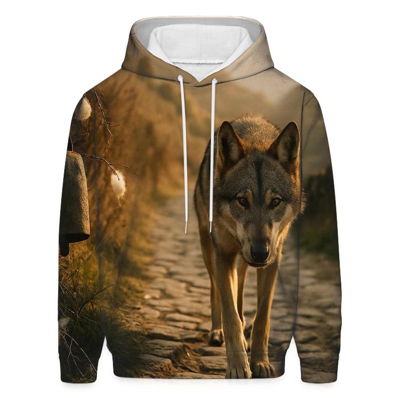 Transhumance Trail Apennine Wolf printed hoodies