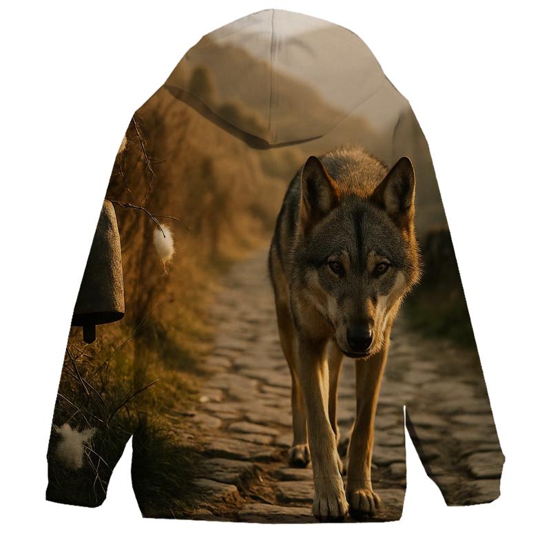 Transhumance Trail Apennine Wolf printed hoodies