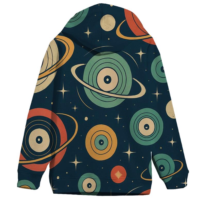 Vinyl Orbit Record Rings pullover hoodies