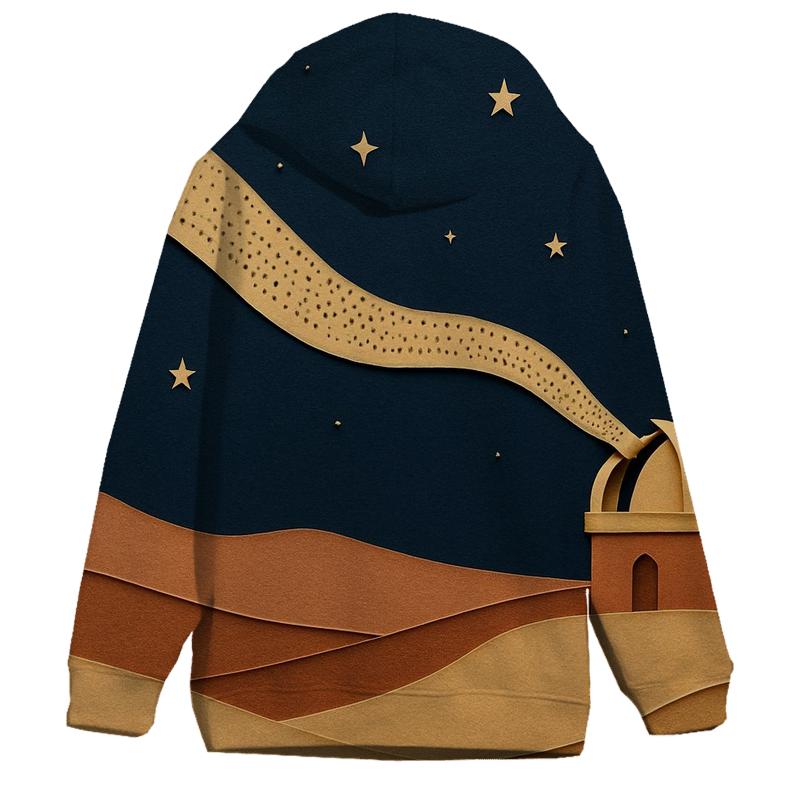 Desert Observatory Paper Cut Collage premium hoodies