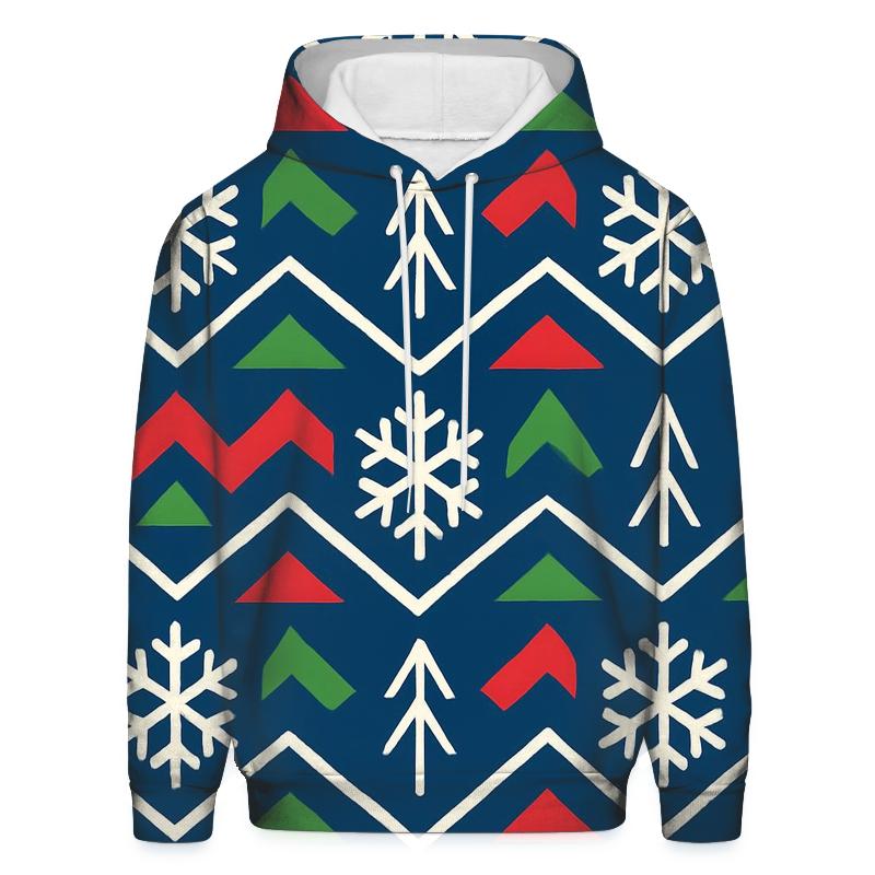 Snowflake Quilt Chevron Field graphic hoodies