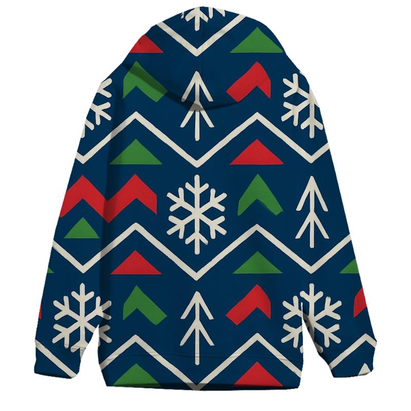 Snowflake Quilt Chevron Field graphic hoodies
