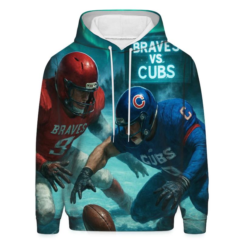 Arctic Night Field Duel Braves Versus Cubs designer hoodies