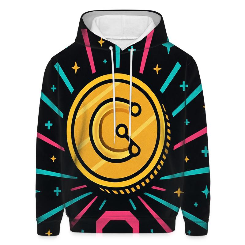 Arcade Starport Token Burst printed hoodies