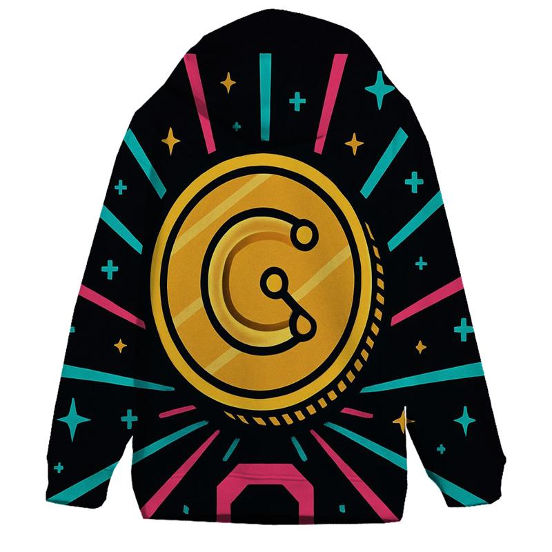 Arcade Starport Token Burst printed hoodies