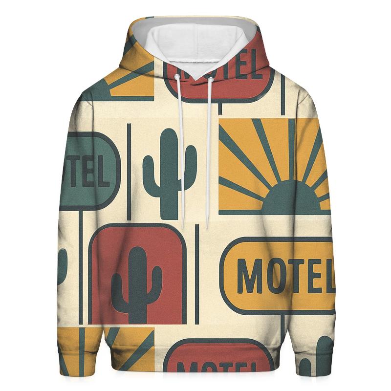 Desert Motel Sunburst Grid heavyweight hoodies