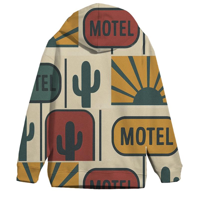 Desert Motel Sunburst Grid heavyweight hoodies