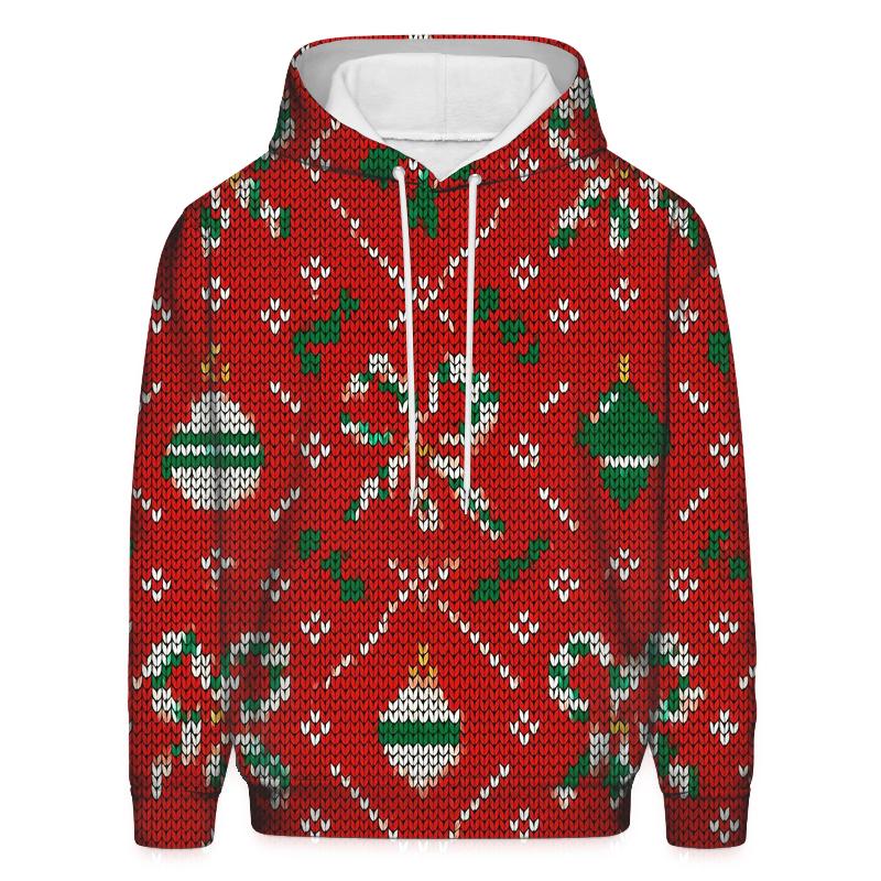 Candy Cane Ornament Pinwheel Tapestry Design pullover hoodies