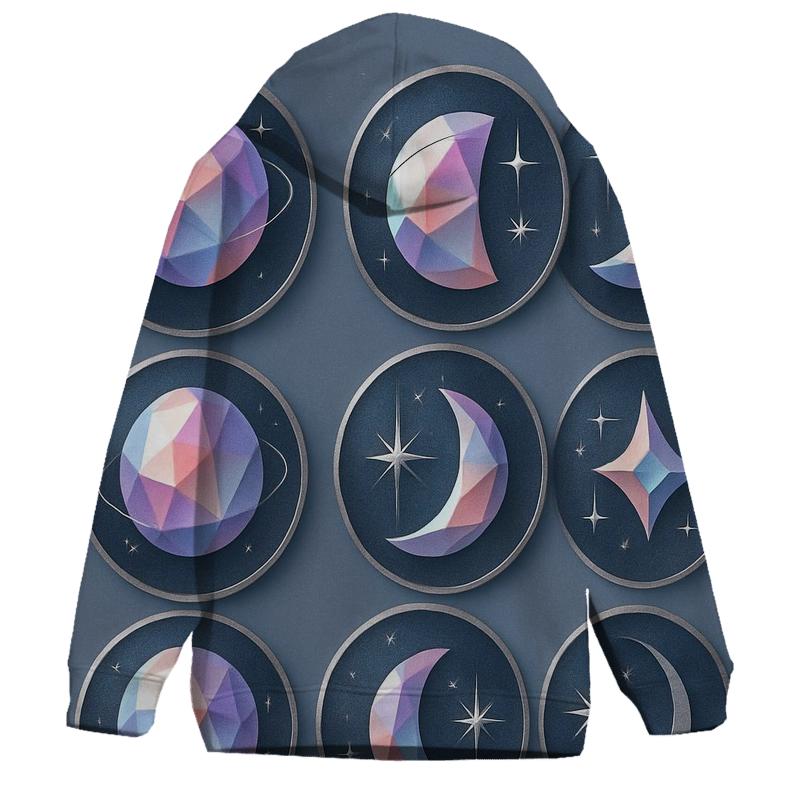 Prismatic Lunar Phase Badge Set designer hoodies
