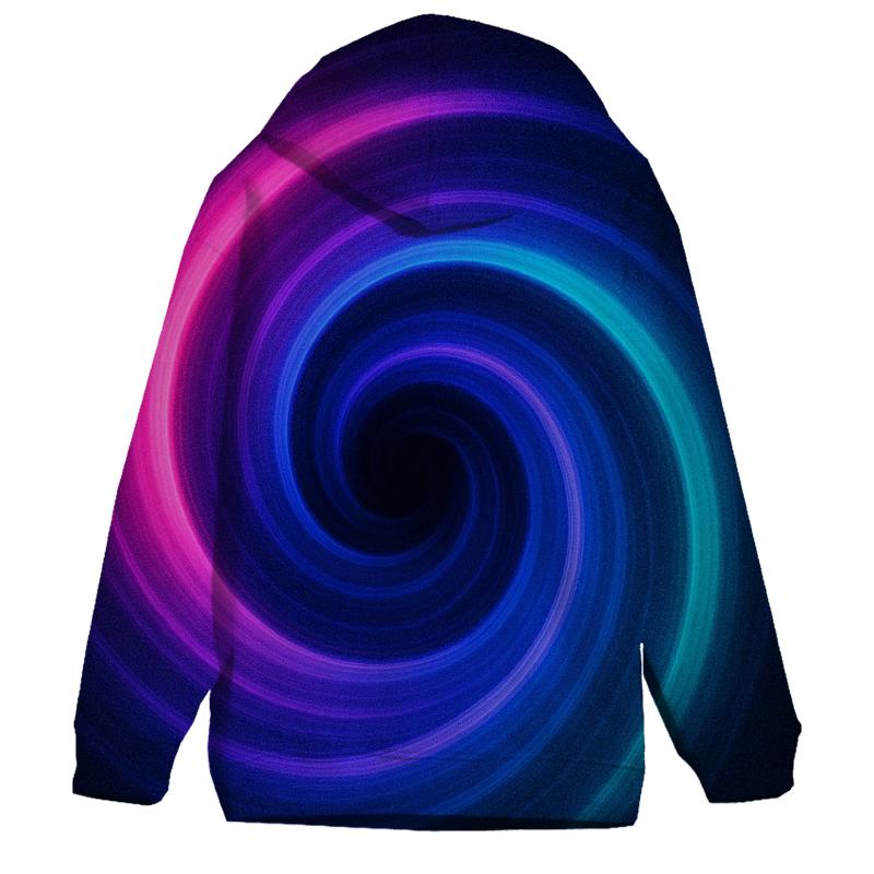 Neon Gravity Well Spiral designer hoodies