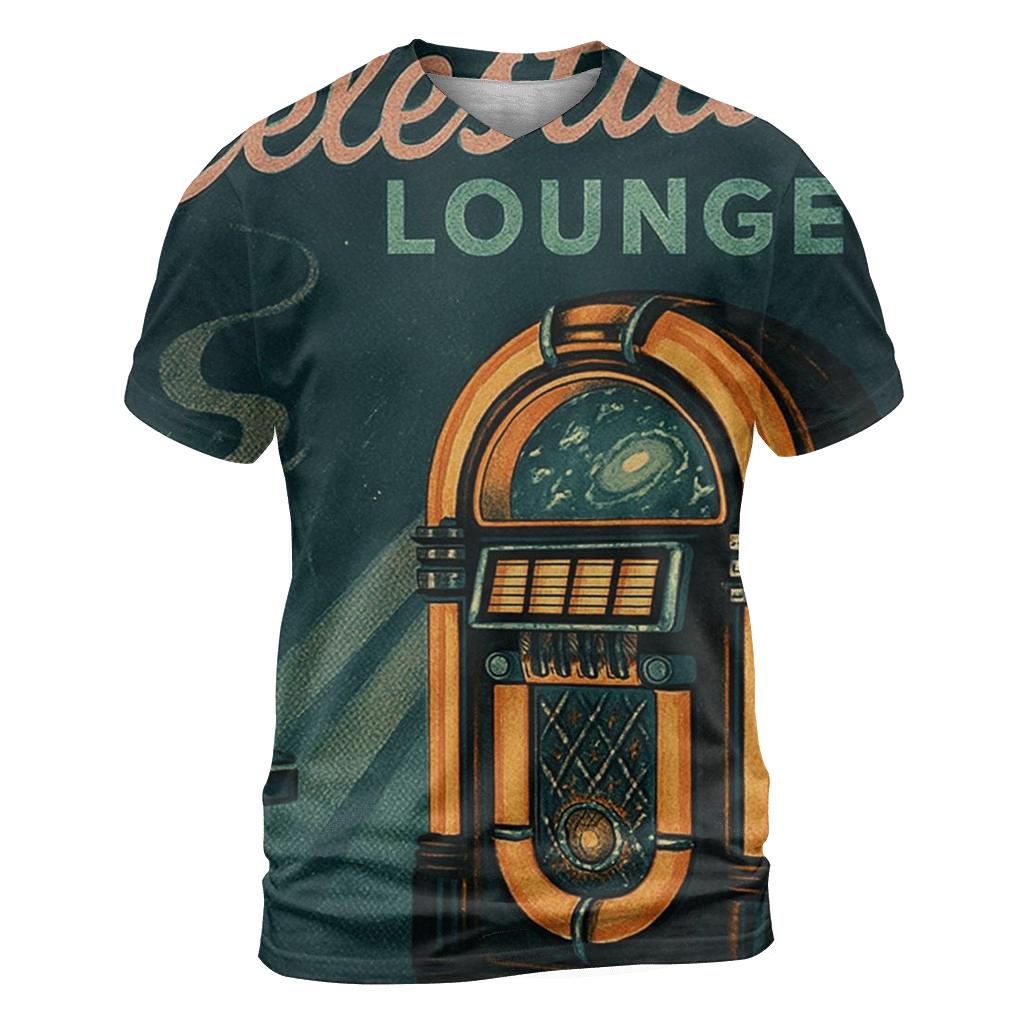 Celestial Jukebox Lounge Poster trendy printed shirt styles