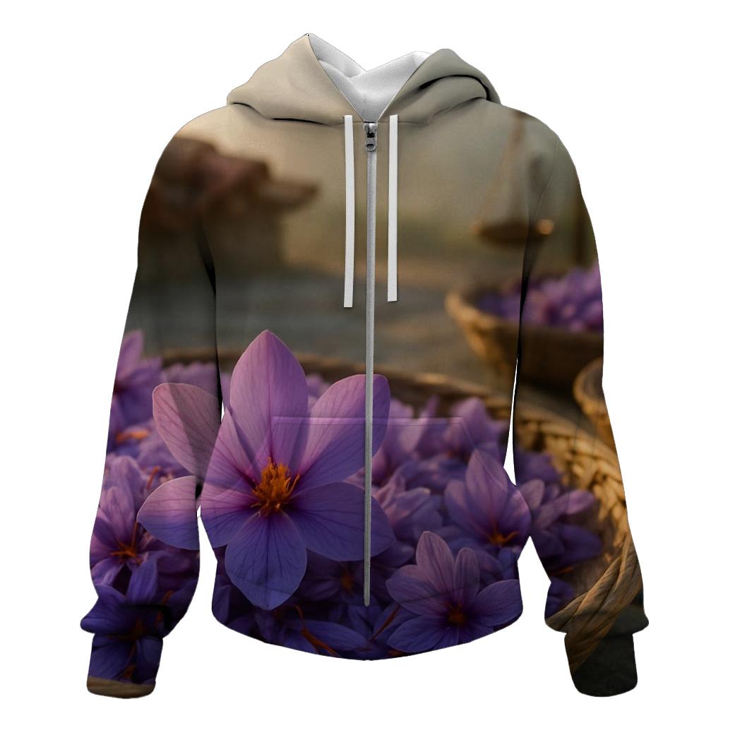 Saffron Crocus Harvest Trays At Dawn hoodie styles