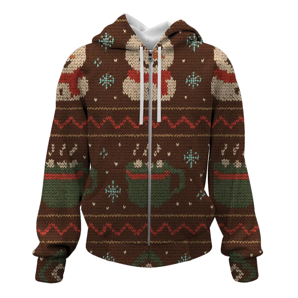 Snowman Cocoa Mug Bandwork Design hoodie trends