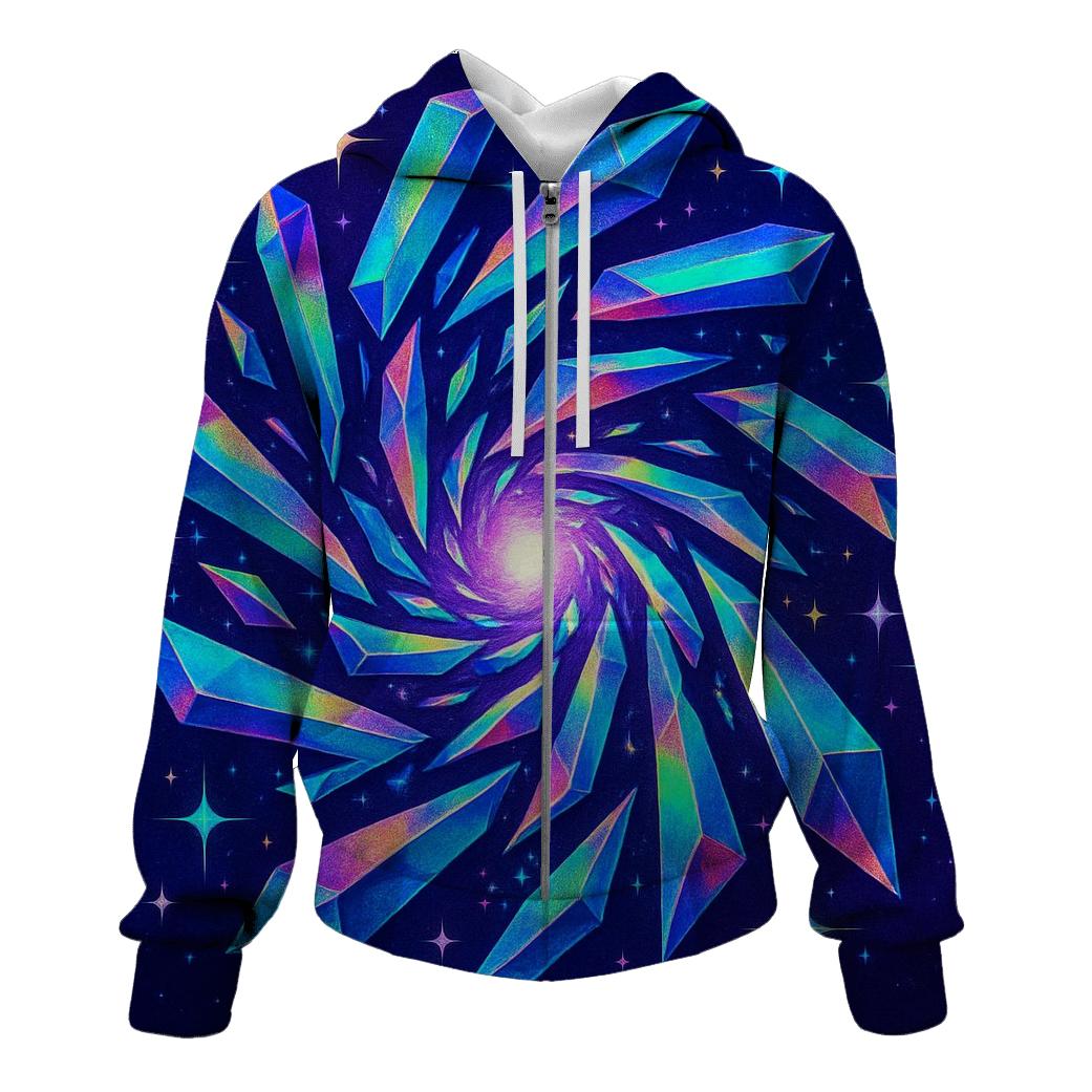 Holo Prism Carousel zip-up hoodies