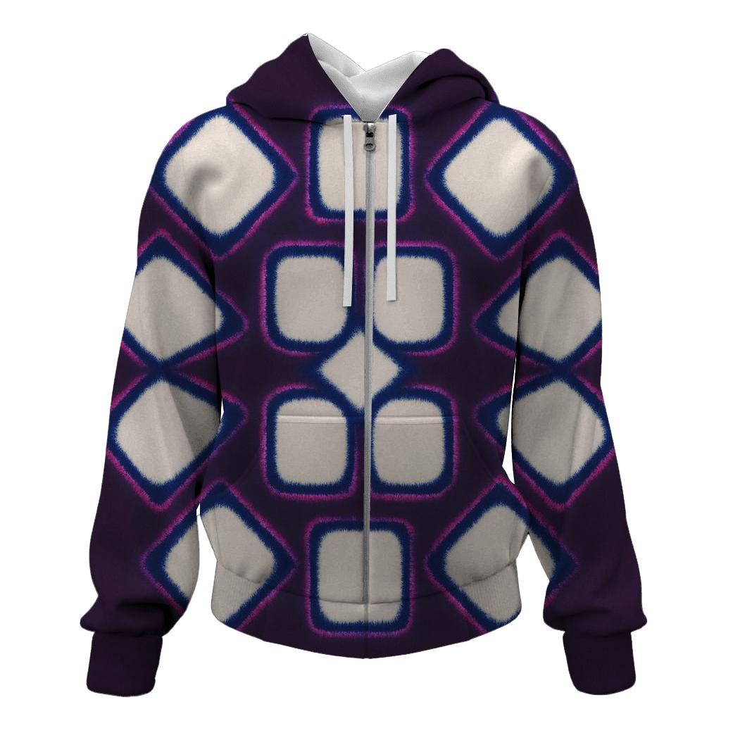 Itajime Nebula Lattice Clamp Resist pullover hoodies