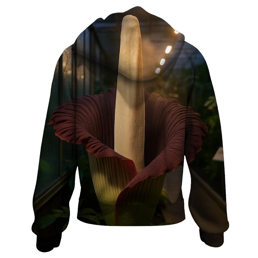 Corpse Flower Thermogenic Bloom Under Glasshouse Lights designer hoodies