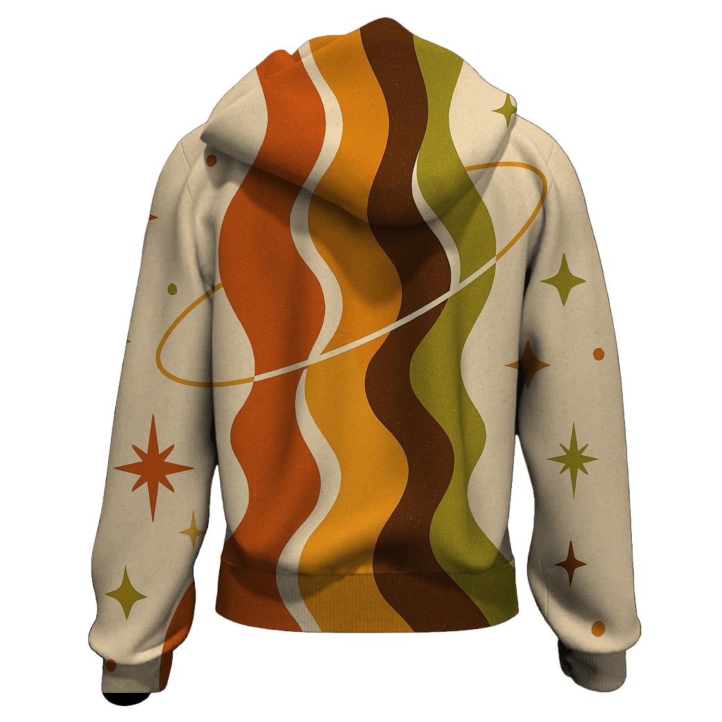 Cosmic Lava Lamp Waves zip-up hoodies