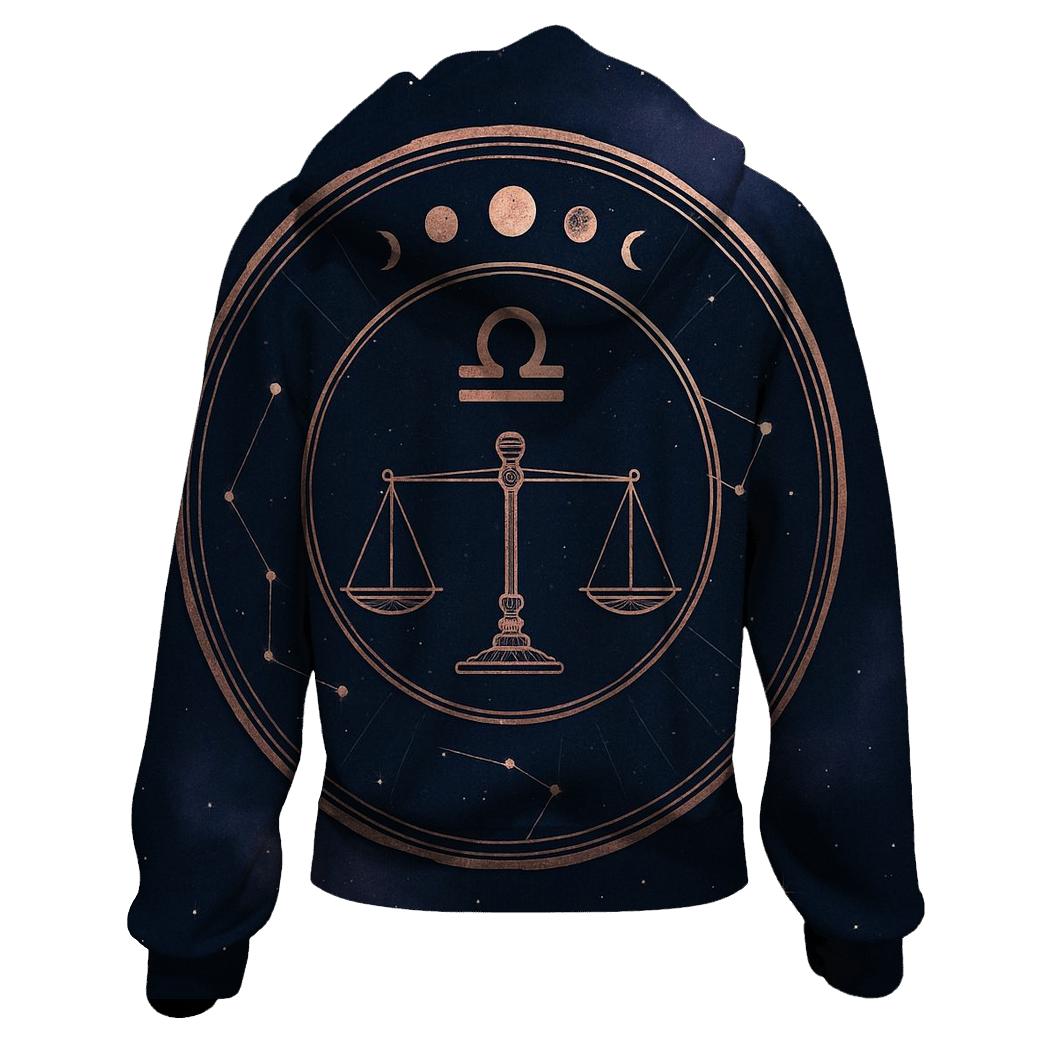 Libra Equinox Balance Constellation Seal lightweight hoodies