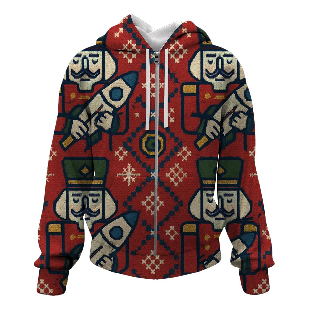 Nutcracker Rocket Parade Grid Design hoodies fashion